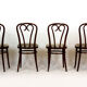 Chaises bentwood restaurées, années 1950, ensemble de 4