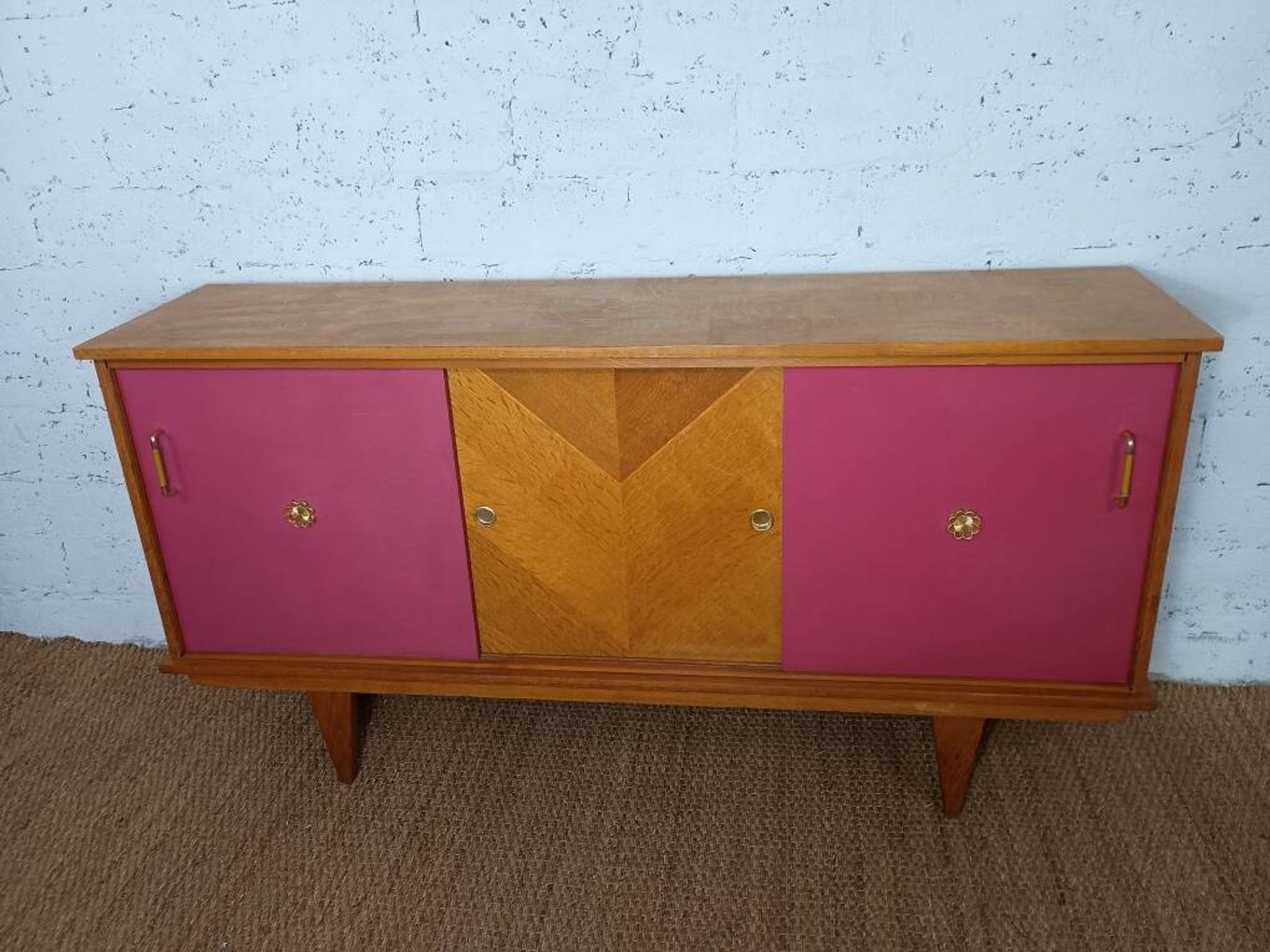1950s enfilade with three sliding doors