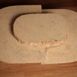 Coffee table with travertine veneer by Maitland-smith, 1970s