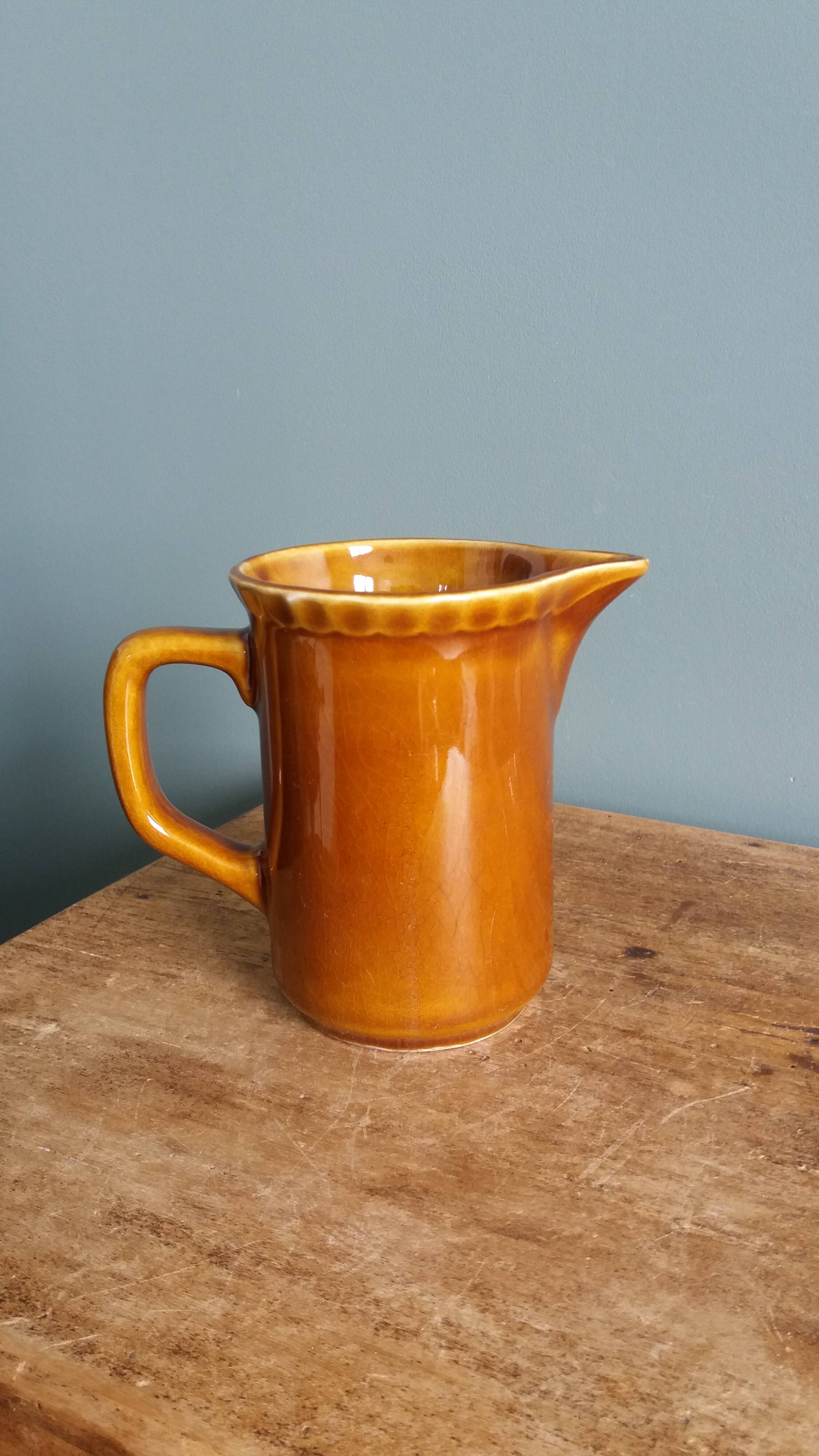 Jug milk pot Digoin Sarreguemines