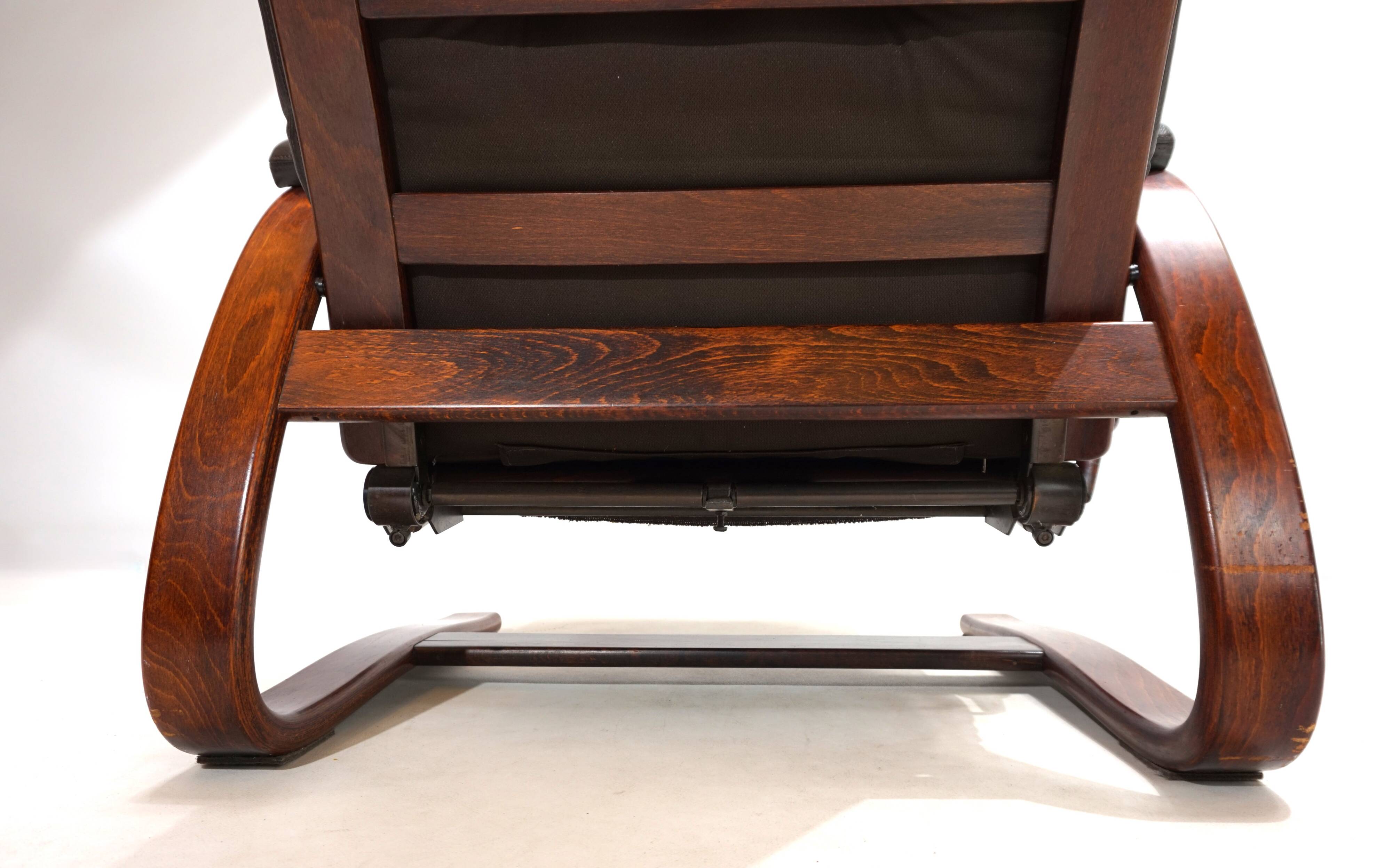 Westnofa Panter Leather Lounge Chair with Ottoman by Arnt Lande, 1970s