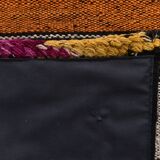 2x8 Purple Orange Kilim Runner Rug 71x24Cm