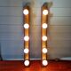 Set of three wall sconces in solid brass, 1970s-80s.