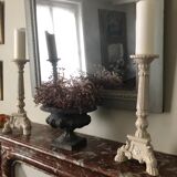 Pair of column candle holders