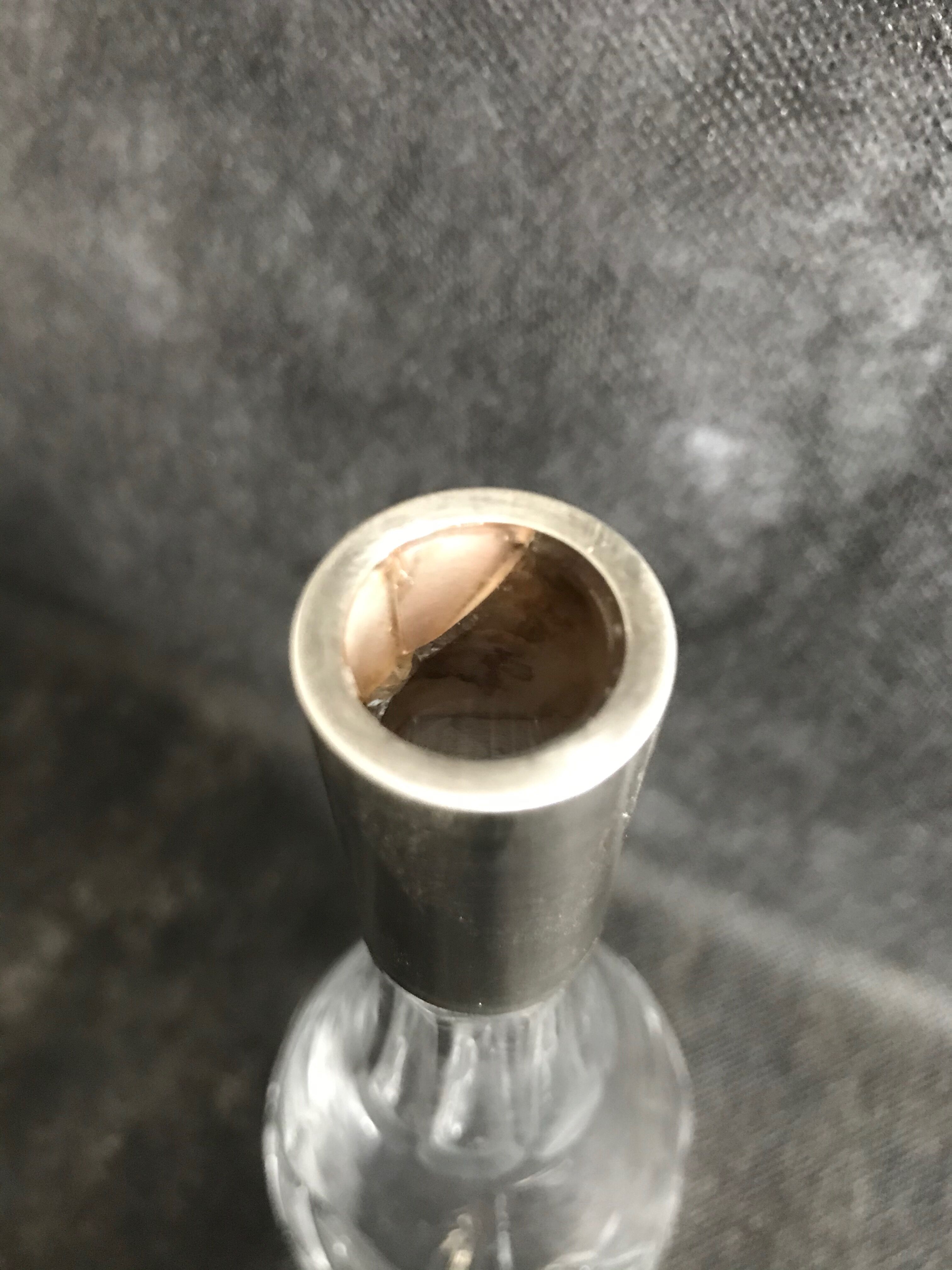 1034 Numbered - Carafe - Modern mid-century - Crystal cut with silver mount