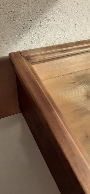 Old sloping pine display case