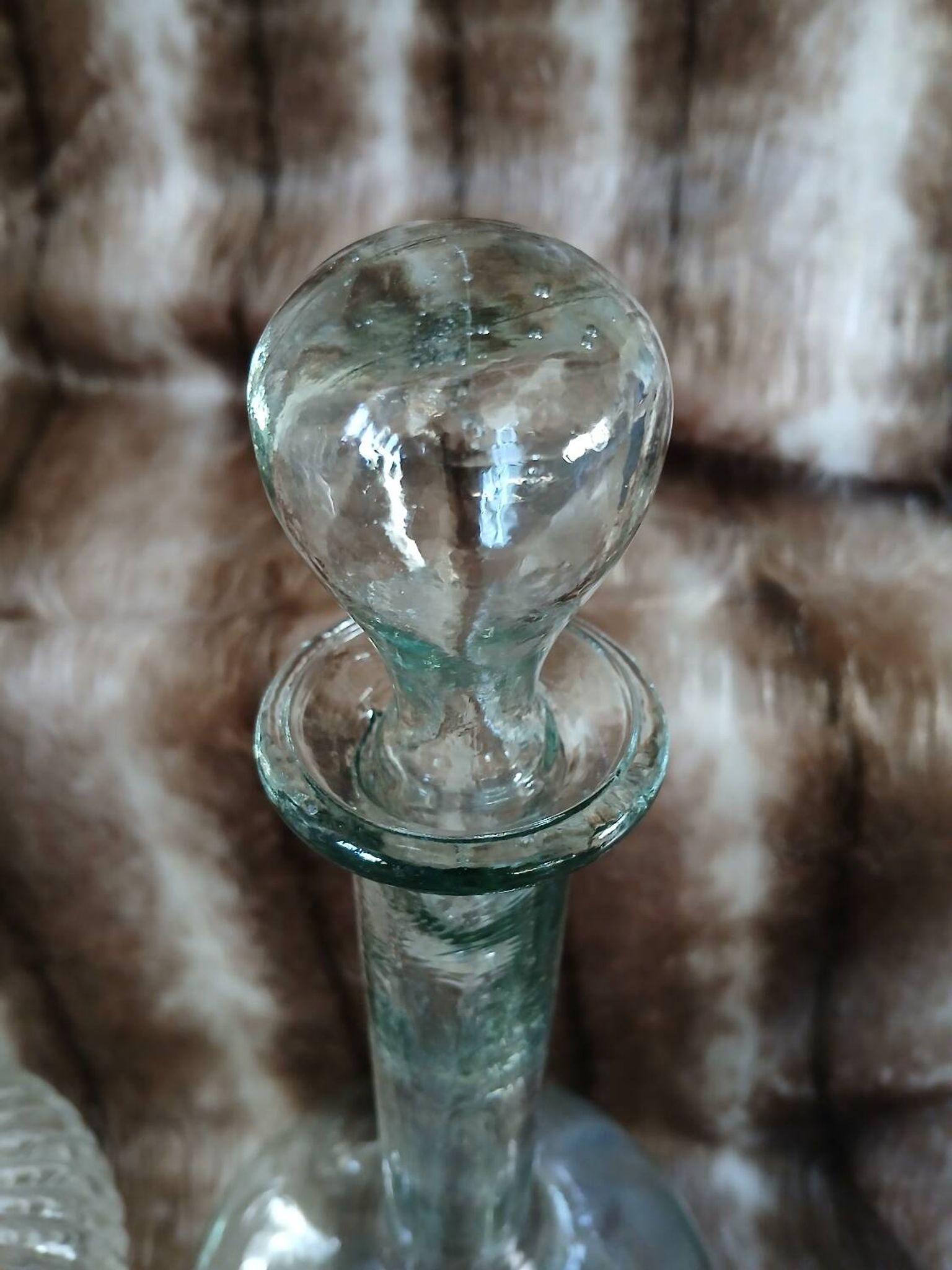 2 antique carafes