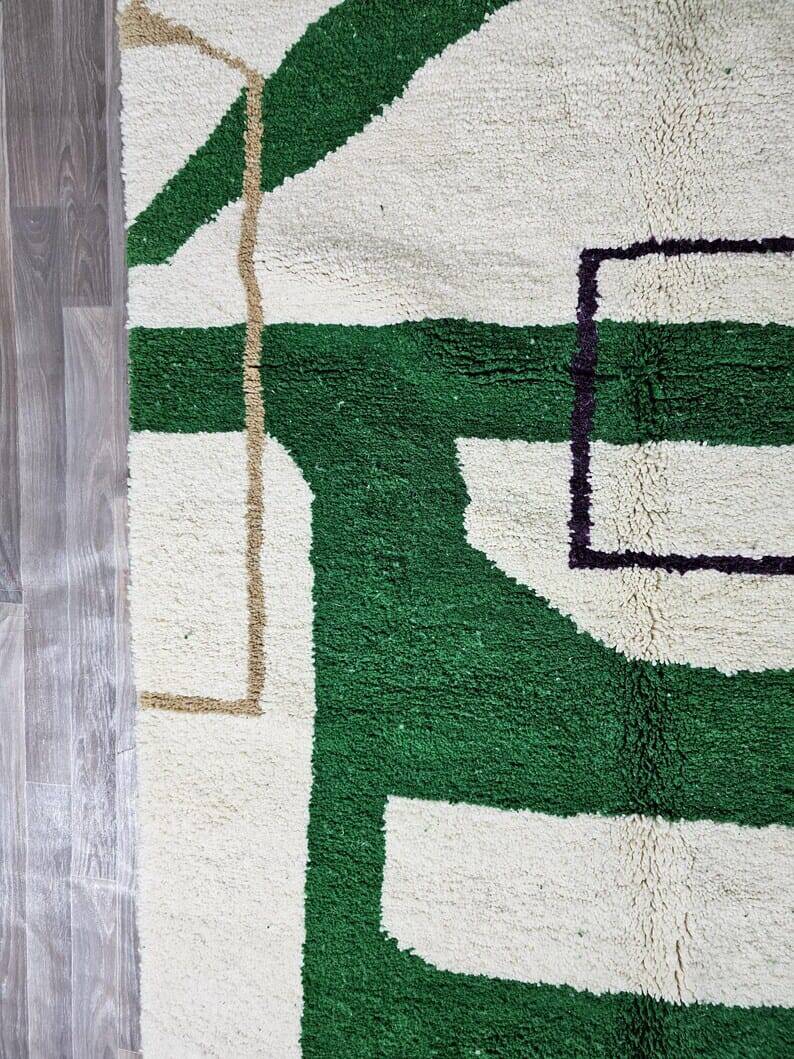 Colorful handmade Berber wool rug