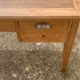 Solid desk in raw oak handles art deco shells