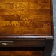 Table de Chevet Vintage Military Campaign en Acajou et Laiton