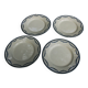 Set of 4 Salins earthenware plates, Vincennes model - Diam. 21.5cm