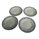 Set of 4 Salins earthenware plates, Vincennes model - Diam. 21.5cm