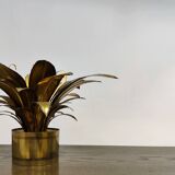 Lampe de table fleurie Maison Jansen, années 1970