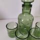 Carafe and matching tumblers in molded glass