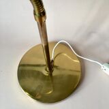 Midcentury Swedish Large Brass Table Lamp by Tyringe Konsthantverk