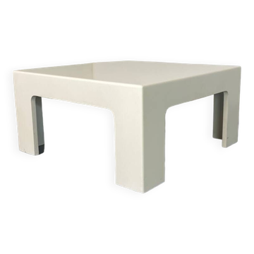 Table basse blanche Space Age des années 1970