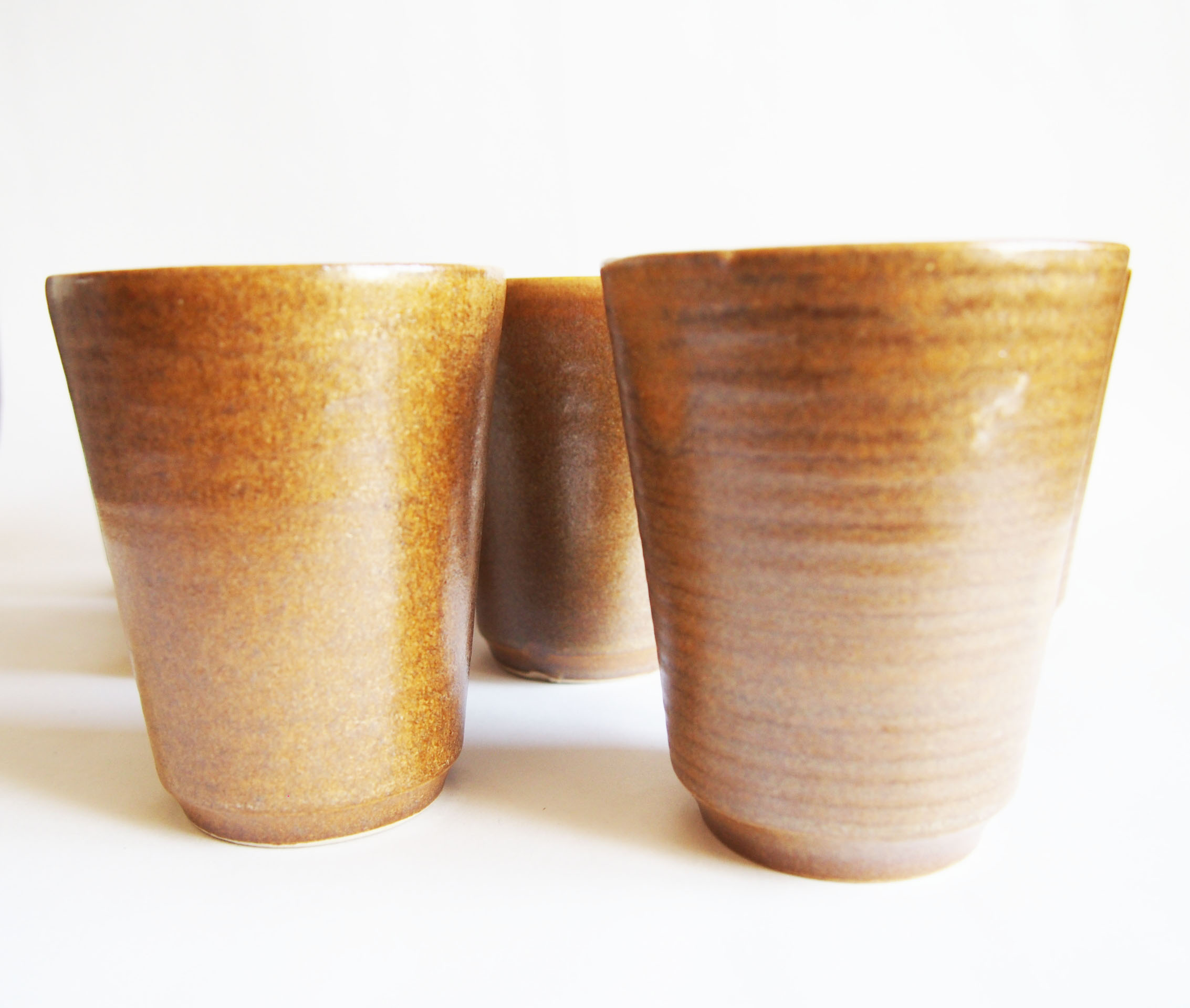 Lot de 8 verres en grès Digoin