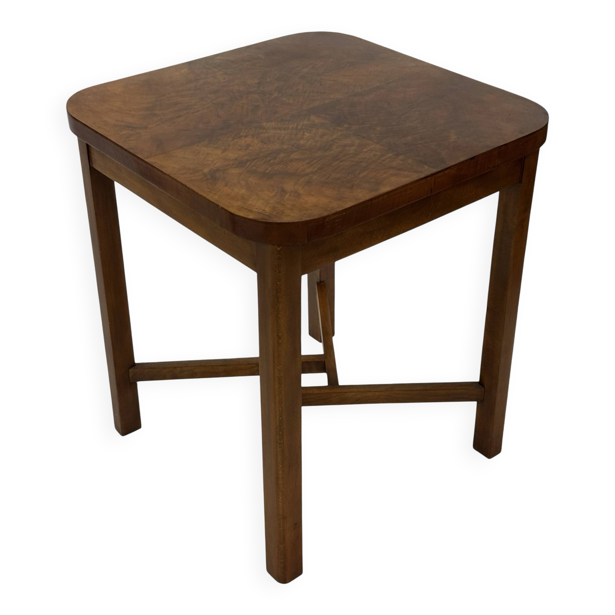 Art Deco side table walnut wood design 30's