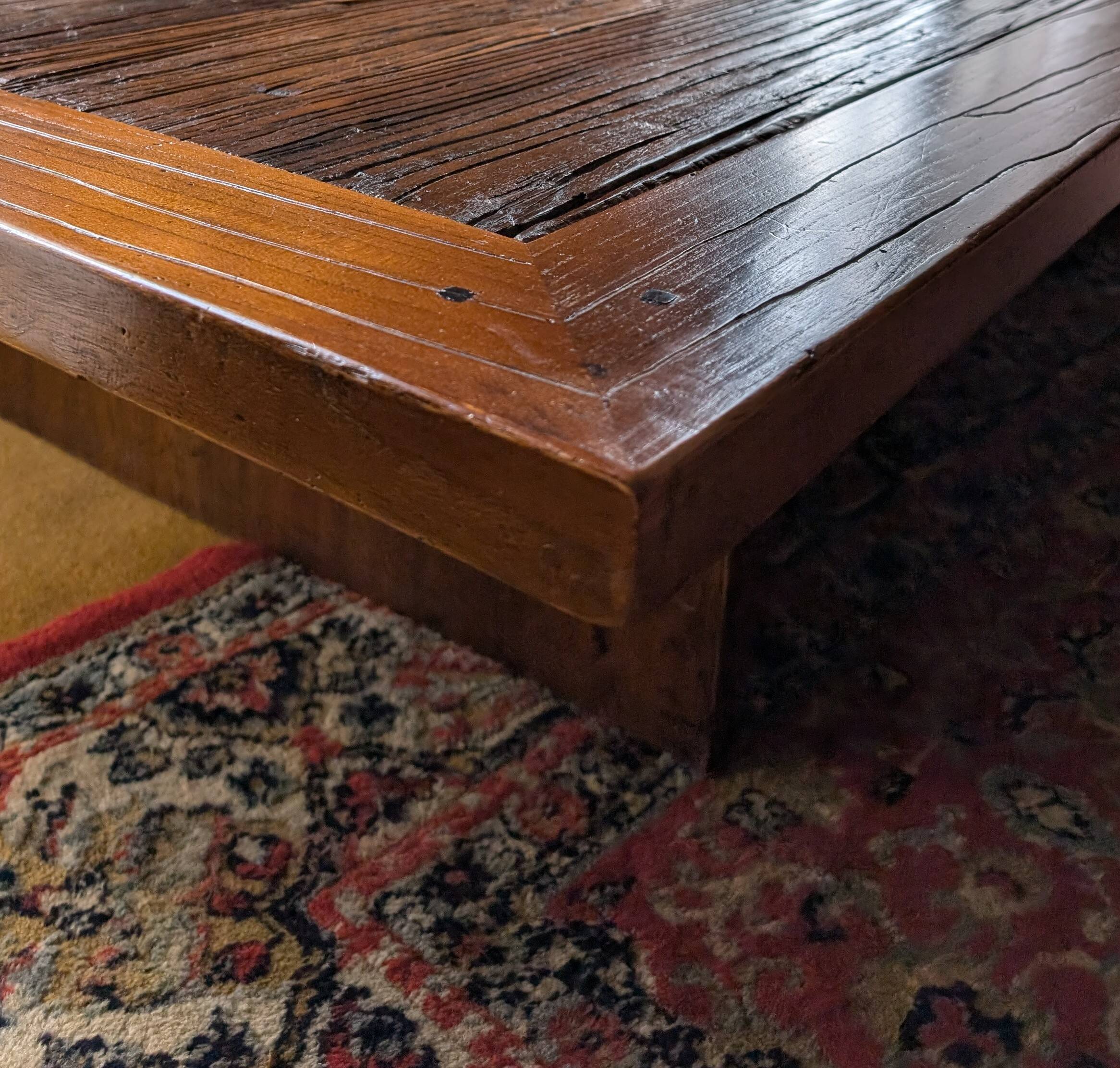 Large coffee table in solid wood
