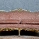 Banquette basket Louis XV Venetian lacquered and gilded wood circa 1900