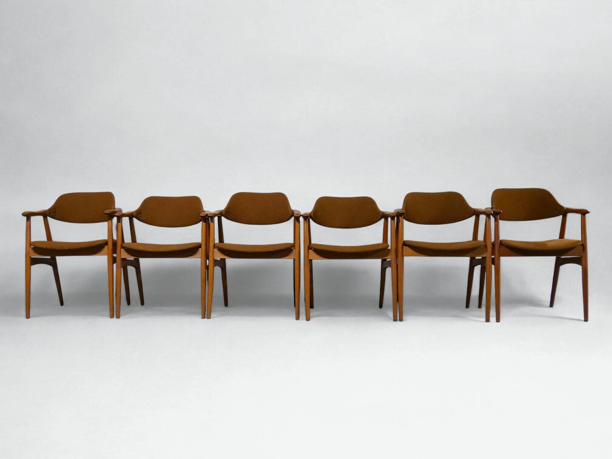 Série de 6 fauteuils danois en teck - Vintage 1960