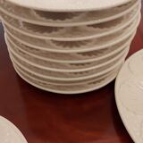 Service à huitres en porcelaine blanche