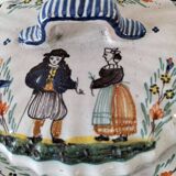 Covered cheese dish in Quimper earthenware – late 19th, early 20th century