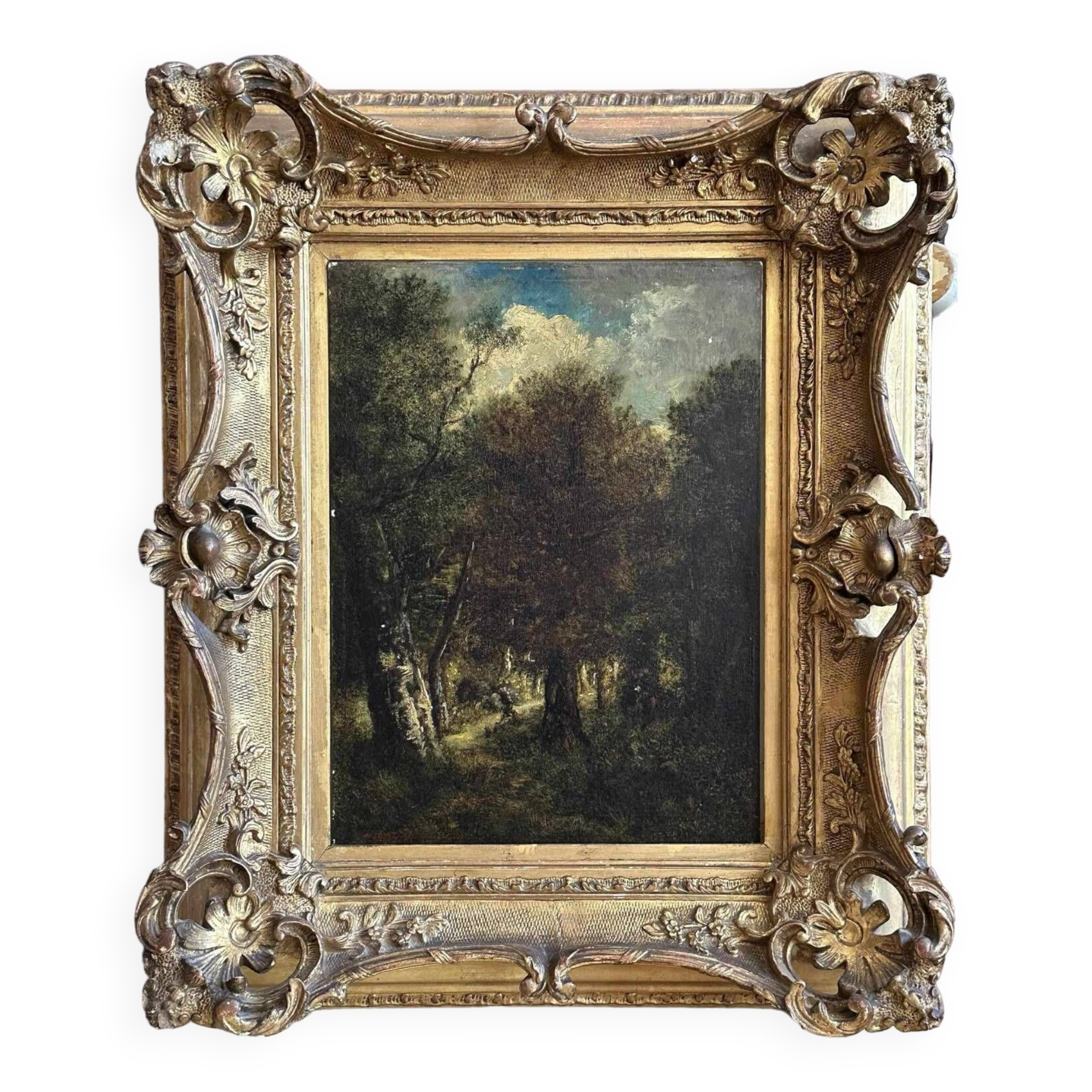 Narcisse diaz de l’pena. barbizon school painting oil on panel. the forest.