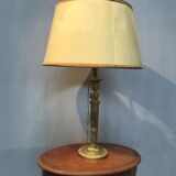 Golden brass table lamp