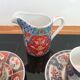 6 Japanese coffee cups and milk jug