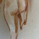 Tableau signé pastel portrait féminin « lumière à la sortie du bain »