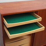 1960s sidebaord / highboard in teak with sliding doors