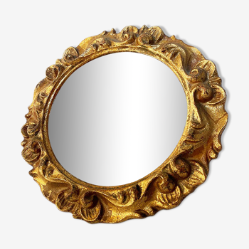 Miroir ancien doré 24cm