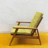 Scandinavian armchair reupholstered in chunky knit