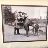 Old photo in worked wooden frame The Bombay Company