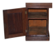 George III double-sided partner's desk in walnut circa 1780 with original handles.