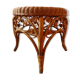 Stool or small table rattan peacock