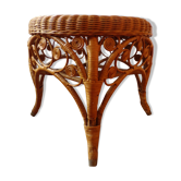 Stool or small table rattan peacock