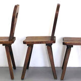 Set of 6 brutalist chairs