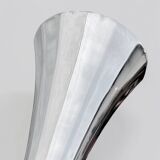 Set of six vintage chrome metal champagne flutes – 1970s