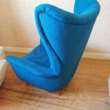 Bergere armchair wing back chair Italian design Years 50 60