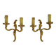 Old pair of double wall sconces in bronze.