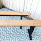 Pair of large wooden benches