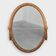 Miroir en chêne doré ovale français sculpté art déco, vers 1925