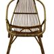 Ensemble vintage de 4 fauteuils club en rotin Rohe Noordwolde 1960