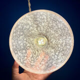 Vintage pink and gold clichy glass lampshade pendant light