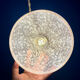 Vintage pink and gold clichy glass lampshade pendant light
