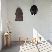 Brutalist suspension Jansen metal welded flower