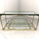Brass & Bevelled Glass Two Tier Console Table 1970’s
