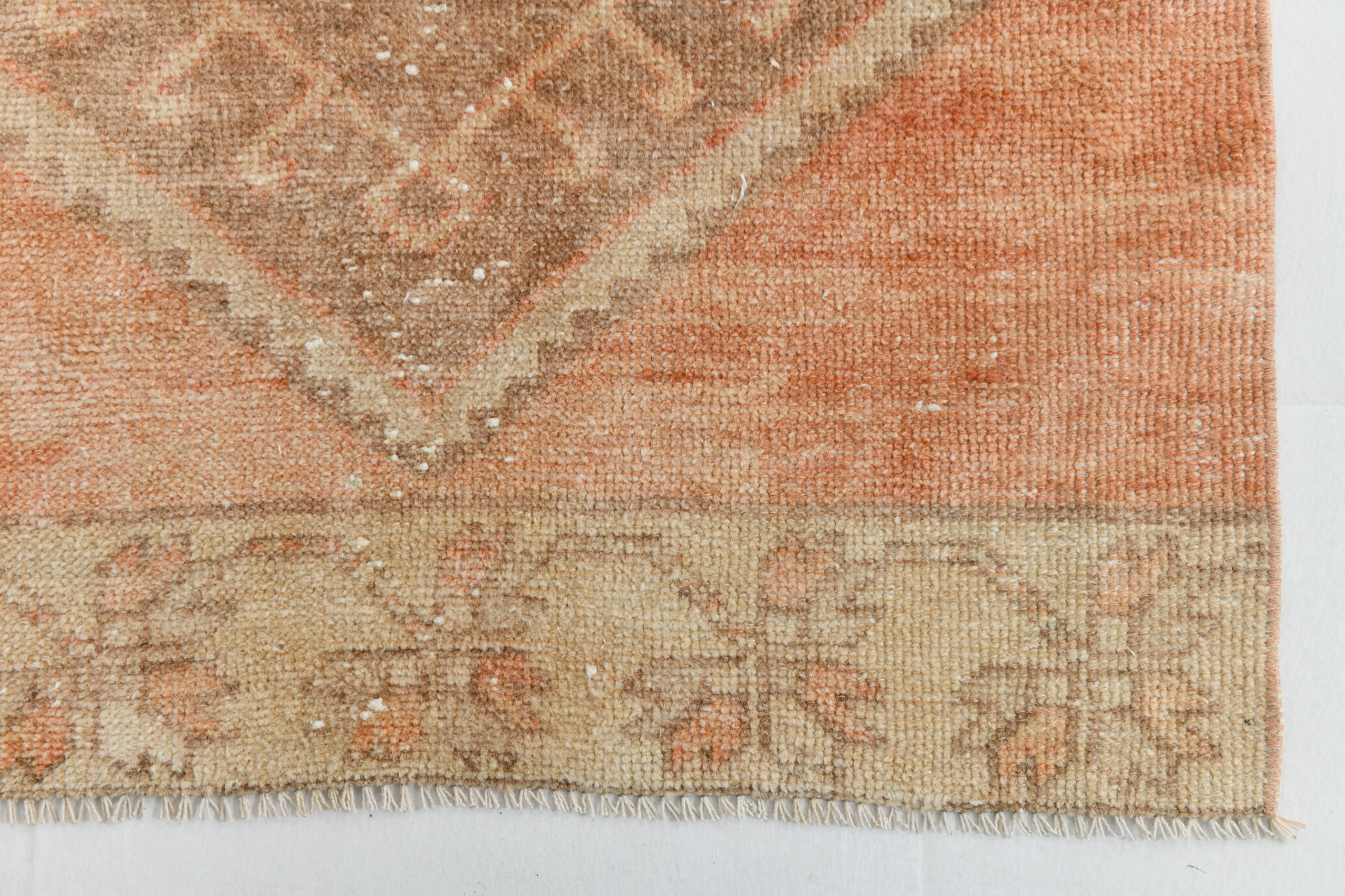 Orange and brown runner rug 78x393cm